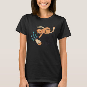 Camiseta Vaso de Flor de Gato