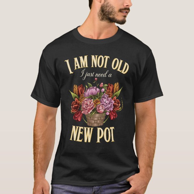 Camiseta Vaso de Flores para Celebração de 50 e 60 Anos do  (Frente)