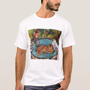 Camiseta Vaso de gato e flores, Suzanne Valadon