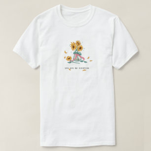 Camiseta Vaso de Girassóis Vintage "Você É Meu Sol"