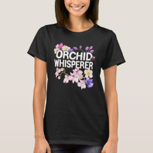 Camiseta Vaso de Jardim de Orquídeas Eu Amo Orquídeas Como