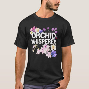 Camiseta Vaso de Jardim de Orquídeas Eu Amo Orquídeas Como 