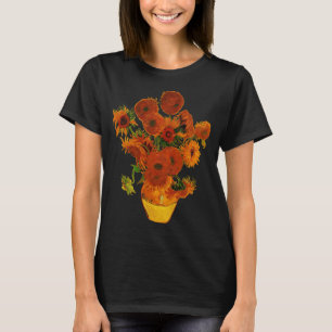 Camiseta Vaso de Natureza-Morta com 15 Girassóis Vincent va
