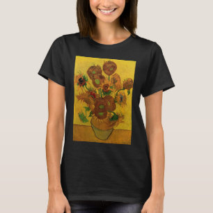 Camiseta Vaso de Natureza-Morta com 15 Girassóis Vincent va