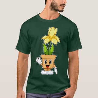 Camiseta Vaso de planta Flor de Narciso