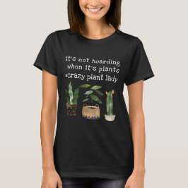 Camiseta Vaso de Planta Louca e Senhora de Cacto Engraçado