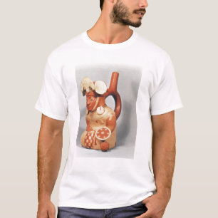 Camiseta Vaso do stirrup de Mochican na forma da