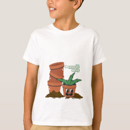 Camiseta Vaso Feliz & Humor de Jardim de Solo Acontece Pun