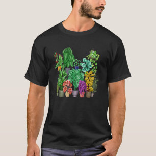 Camiseta Vaso Planta Casa Planta Trocadilho Jardineiro Che