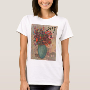 Camiseta Vaso Turco por Odilon Redon, Arte de Flores Vintag