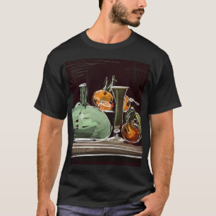 Camiseta Vaso Verde Fruta expressionista