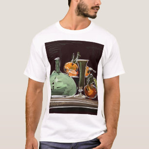 Camiseta Vaso Verde Fruta expressionista