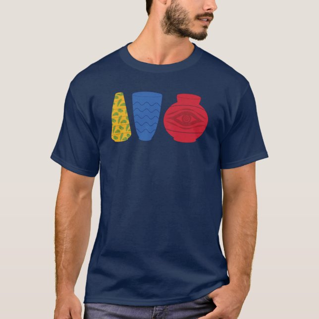 Camiseta Vasos Egípcios Modernos (Frente)
