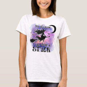 Camiseta Vassoura-de-bruxa-Dia de as Bruxas engraçado