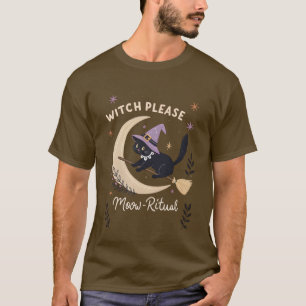 Camiseta Vassoura-de-bruxa-guincho no espaço Celestial T-S