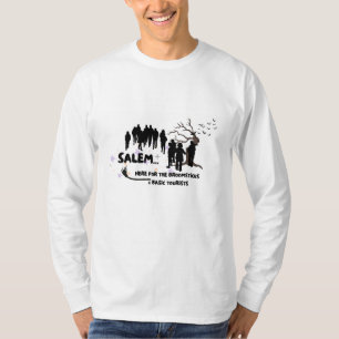 Camiseta Vassoura-de-bruxa Visita Salem Basic Tourist