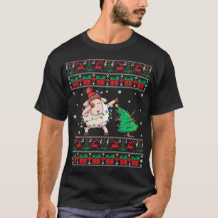 Camiseta Vassoura-de-Natal Feia Dabbing Sheep Xmas El