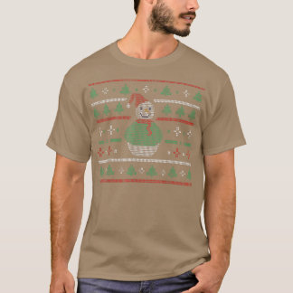 Camiseta Vassoura de Natal Feia do Homem de Neve