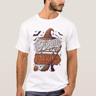 Camiseta Vassoura Estacionamento Halloween Bruxa Chapéu Cab