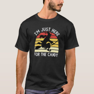 Camiseta Vassoura Voadora de Halloween de Bruxa Vintage Mas