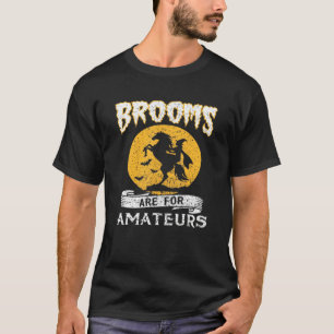 Camiseta Vassouras São Para Amadores Halloween Cavalo Bruxa