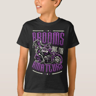 Camiseta Vassouras são para amadores motoqueira bruxa de ha