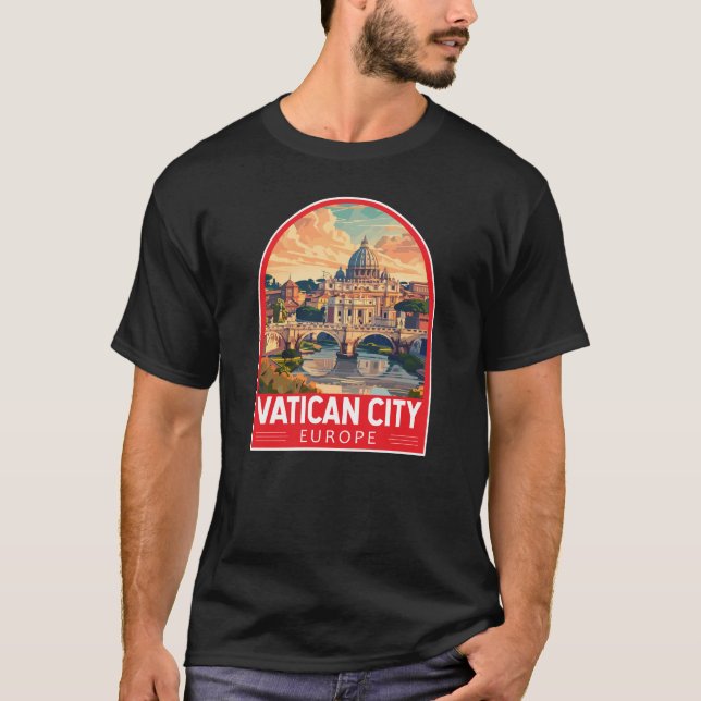 Camiseta Vaticano City Art Vintage (Frente)