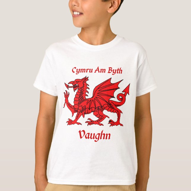 Camiseta Vaughn Welsh Dragon (Frente)