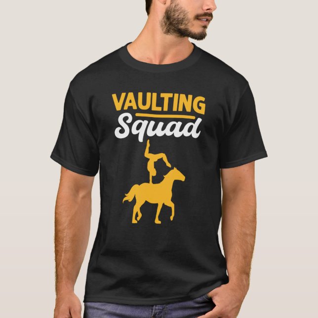 Camiseta Vaulting Squad Equestrian Acrobatics Horse Vaultin (Frente)