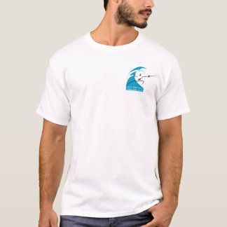 Camiseta vazio; parte dianteira e parte traseira do