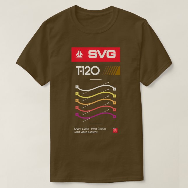 Camiseta Vazio retrô VHS SVG (Frente do Design)