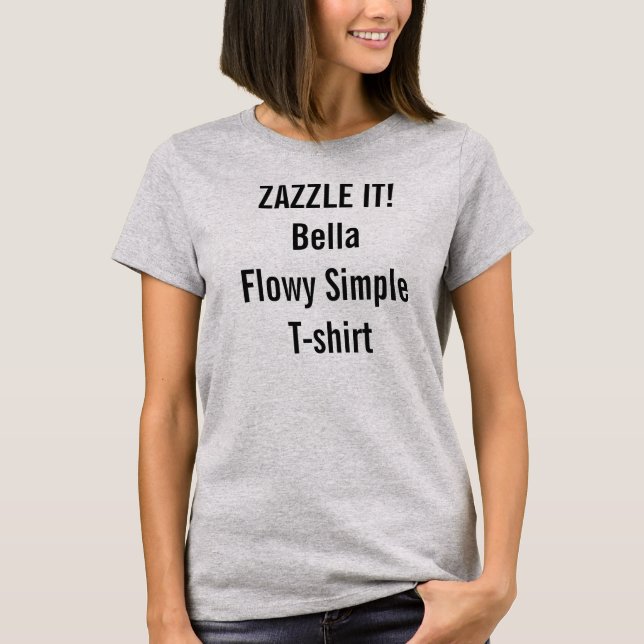 Camiseta Vazio simples do t-shirt do Bella Flowy das (Frente)
