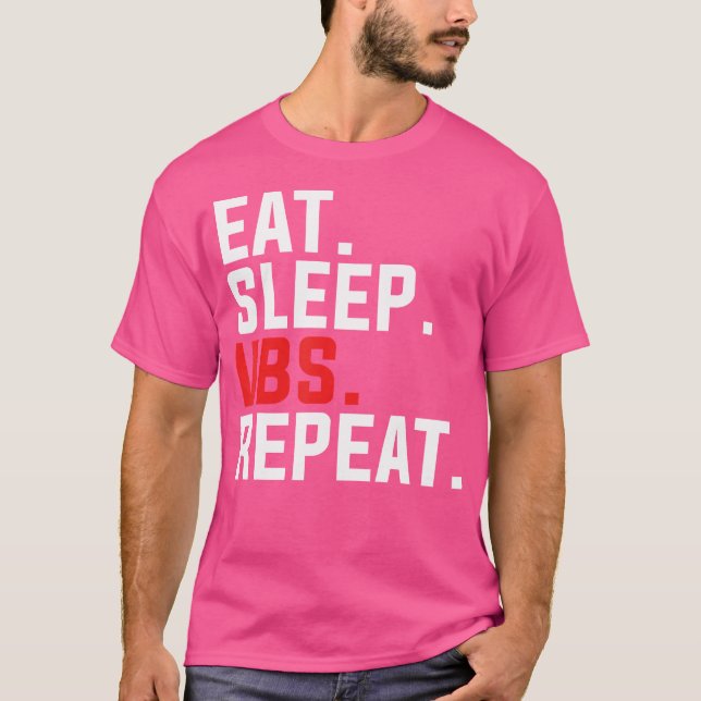 Camiseta Vbs Come Sleep Vbs Repete Férias Bíblia Jes Escola (Frente)