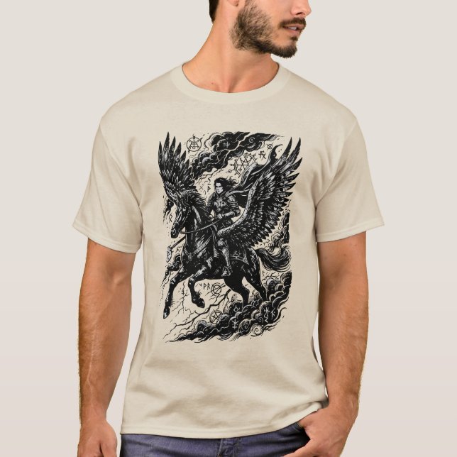 Camiseta Vê Arcane Rider em vôo (Frente)