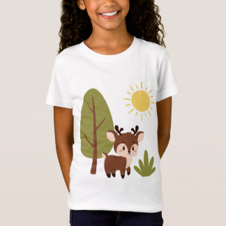 Camiseta Veado bonito na floresta