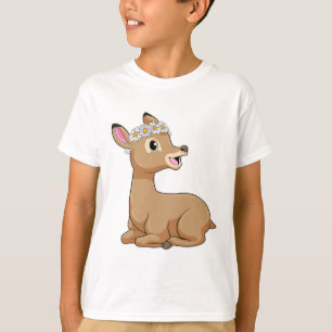 Camiseta Veado com Daisy Flower