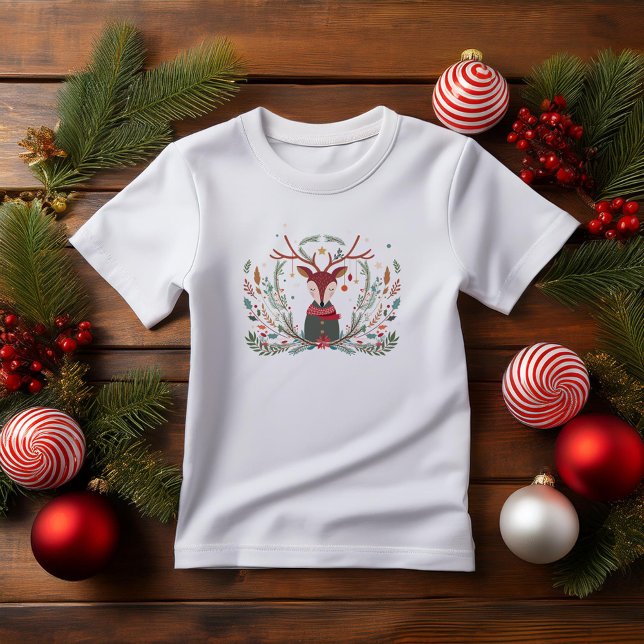 Camiseta Veado de Férias Festivas (Criador carregado)