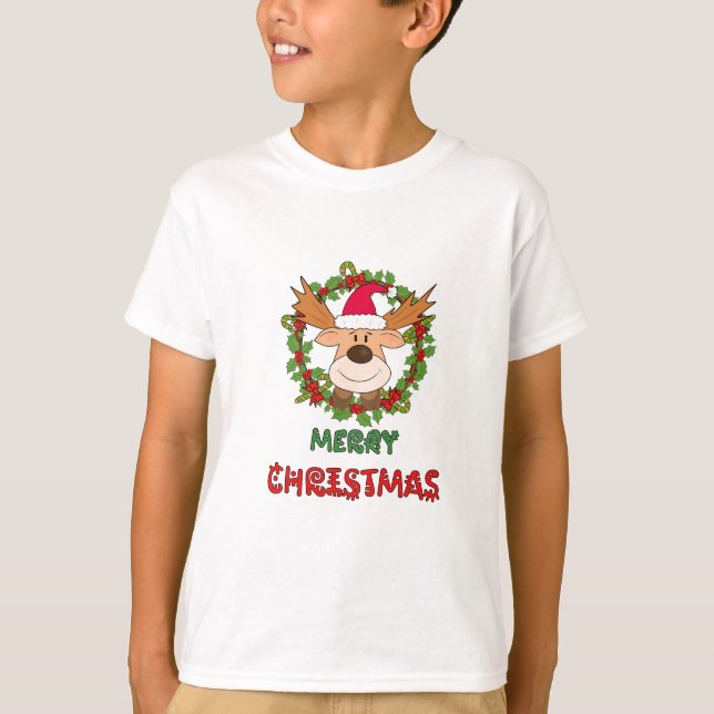 Camiseta veado de Natal (Frente)