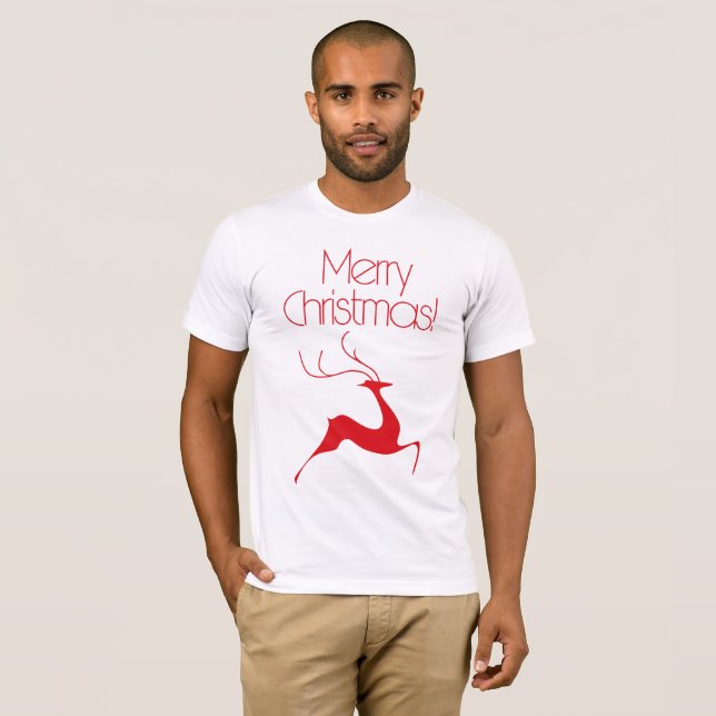 Camiseta veado de Natal (Frente Completa)