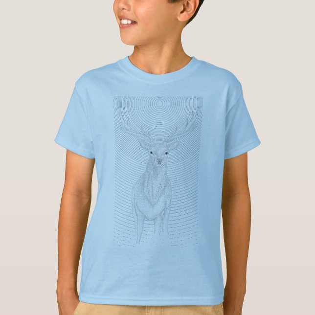 Camiseta Veado debaixo do céu noturno (Frente)
