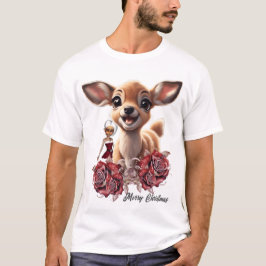 Camiseta Veado doce e elfos fofos