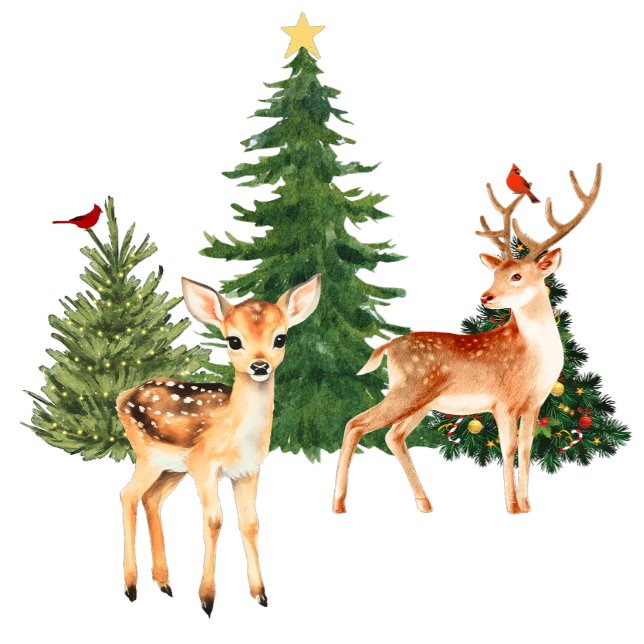 Camiseta Veado e Árvores (Criador carregado)