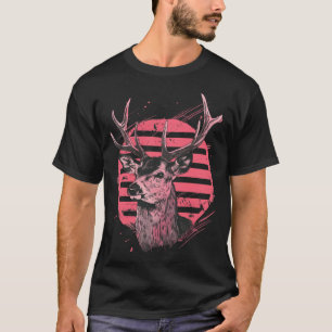 Camiseta Veado em faixas de colheita