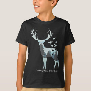 Camiseta Veado - Floresta Natural Animal - Preservar &