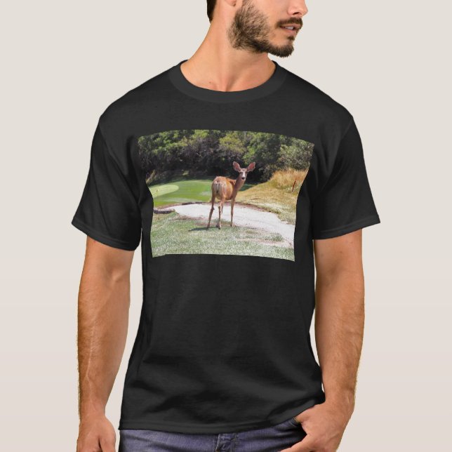 Camiseta veado olhando para a câmera natureza (Frente)