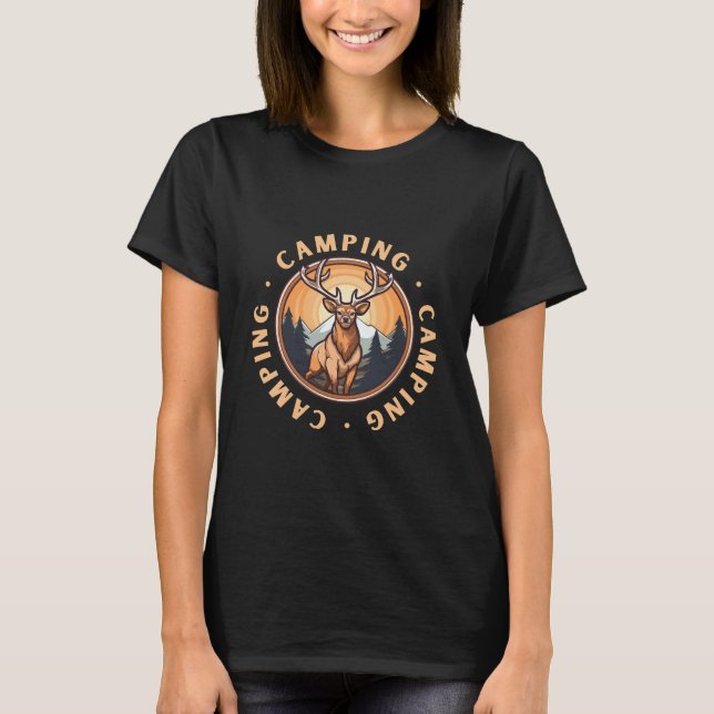 Camiseta Veado - Selvageria - Acampamento (Frente)