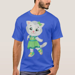 Camiseta Vebyhogh Katerina Kitty Cat ToddlerCriançasAdultos