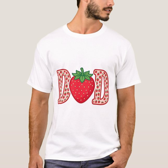 Camiseta Vector Desenho de Letra Morango Pai_1 (Frente)