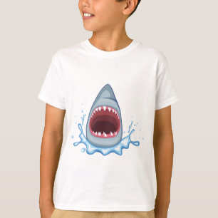Camiseta vectorstock_383155 Dentes de Tubarão Cartoon com