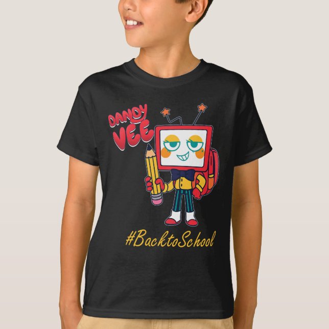 Camiseta Vee Mundial de Dandy | Voltar à escola com o Toon  (Frente)